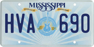 MS license plate HVA690
