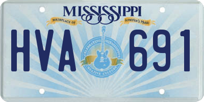 MS license plate HVA691