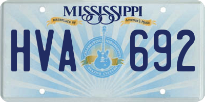 MS license plate HVA692