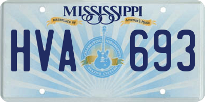 MS license plate HVA693
