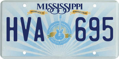 MS license plate HVA695