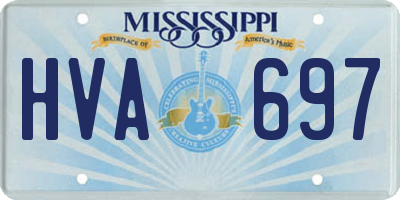 MS license plate HVA697