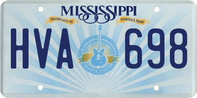 MS license plate HVA698