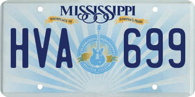 MS license plate HVA699