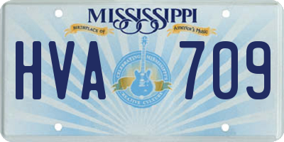 MS license plate HVA709