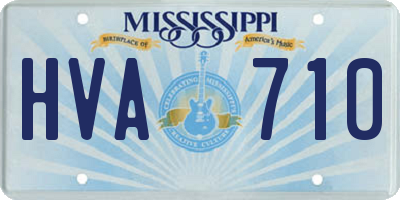 MS license plate HVA710