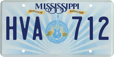 MS license plate HVA712