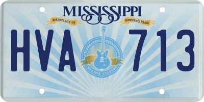 MS license plate HVA713