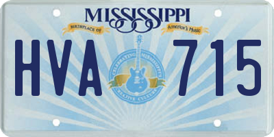 MS license plate HVA715