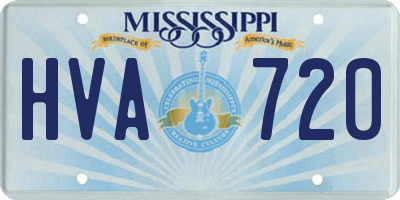 MS license plate HVA720