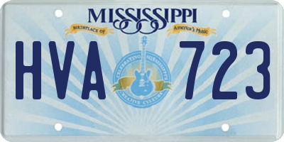 MS license plate HVA723