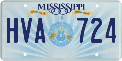 MS license plate HVA724