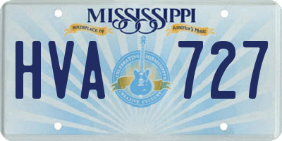 MS license plate HVA727