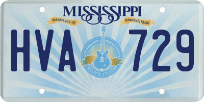 MS license plate HVA729
