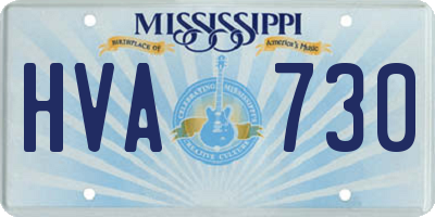 MS license plate HVA730