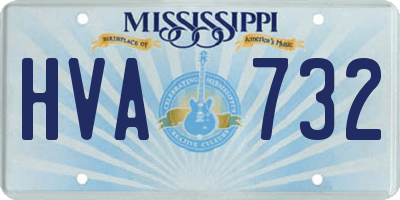MS license plate HVA732