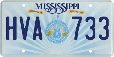 MS license plate HVA733
