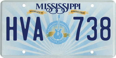 MS license plate HVA738
