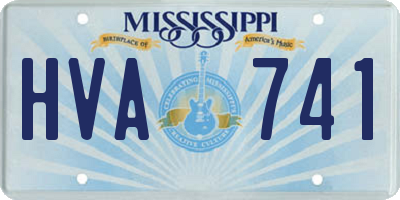 MS license plate HVA741