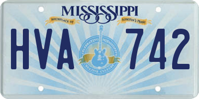 MS license plate HVA742