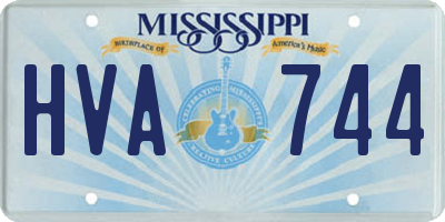 MS license plate HVA744
