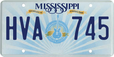 MS license plate HVA745