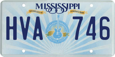 MS license plate HVA746
