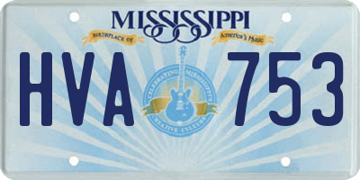 MS license plate HVA753
