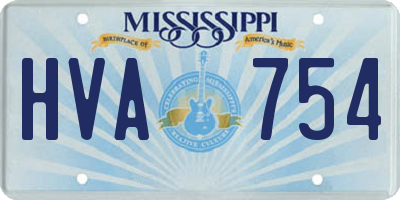 MS license plate HVA754