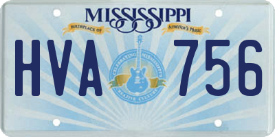 MS license plate HVA756