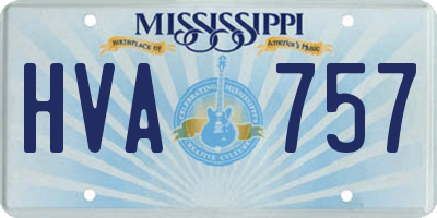 MS license plate HVA757