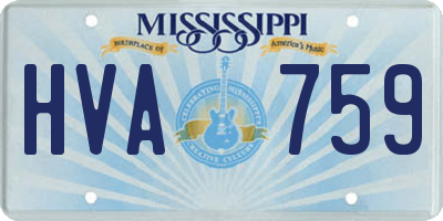 MS license plate HVA759