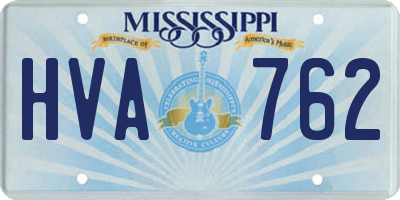 MS license plate HVA762