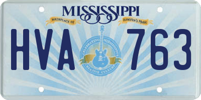 MS license plate HVA763