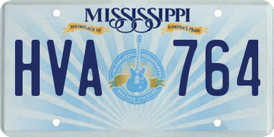 MS license plate HVA764