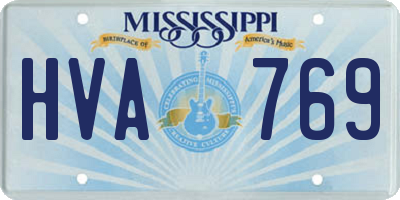 MS license plate HVA769