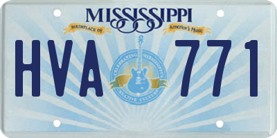 MS license plate HVA771