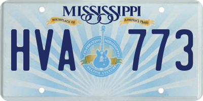 MS license plate HVA773