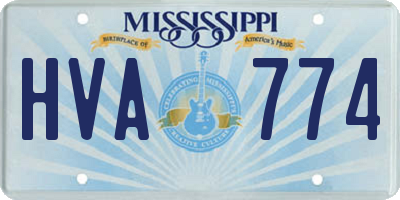 MS license plate HVA774