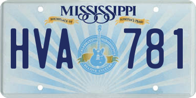 MS license plate HVA781