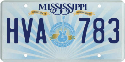 MS license plate HVA783