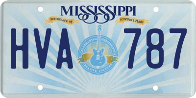 MS license plate HVA787
