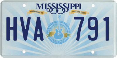 MS license plate HVA791