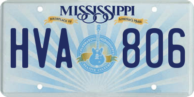 MS license plate HVA806