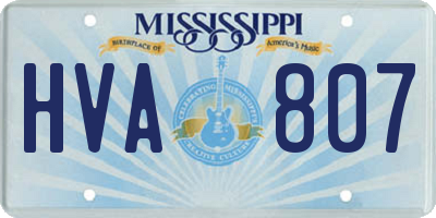 MS license plate HVA807