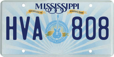 MS license plate HVA808