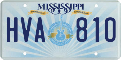 MS license plate HVA810