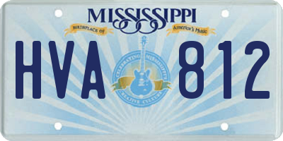 MS license plate HVA812