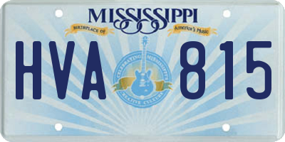 MS license plate HVA815