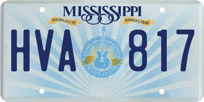 MS license plate HVA817